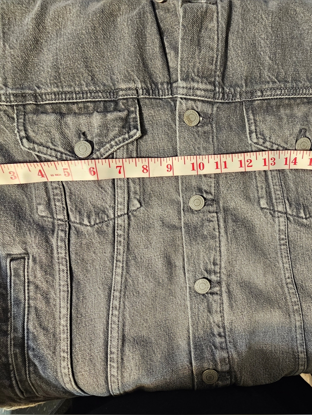 Lucky Brand "Weekend Trucker" Grey Denim Jacket Men’s Medium Distressed - Picture 9 of 10